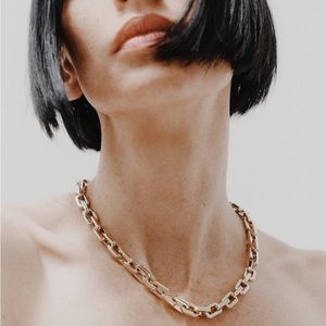 Eddie Borgo Gold Supra Chain Link Necklace 17”